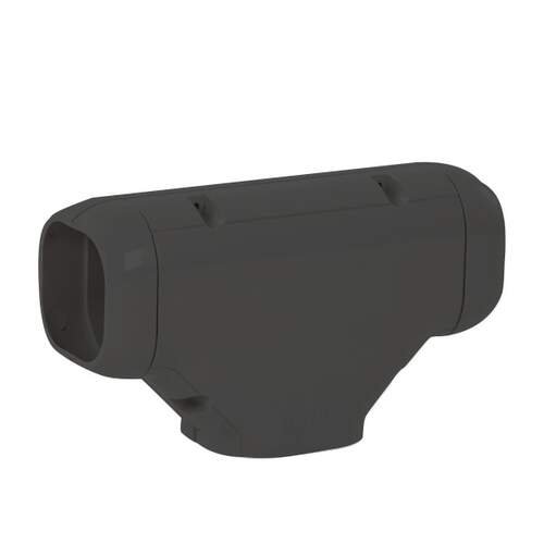 Inoac NT-100BK T-stuk incl. 2 x verloop 60 /75 RAL9003