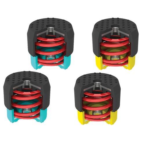 Soleco trillingsdemperset Geel 50-80kg - Afbeelding 2