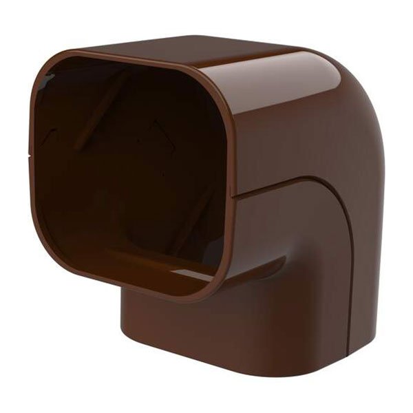 Tecnosystemi buiten/binnen bocht 90 graden bruin 72mm
