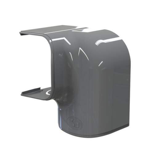 Tecnosystemi bocht verticaal / horizontaal links antraciet 75mm