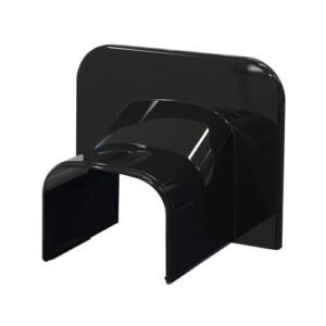 Tecnosystemi plafond / wand eindstuk zwart 75mm