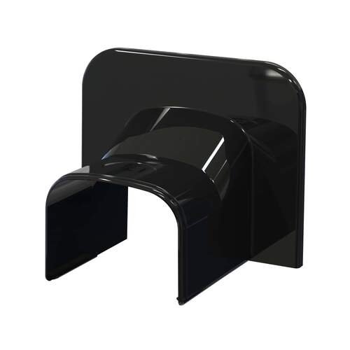 Tecnosystemi plafond / wand eindstuk zwart 102mm
