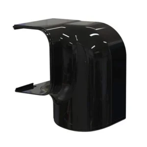 Tecnosystemi bocht verticaal / horizontaal links zwart 75mm