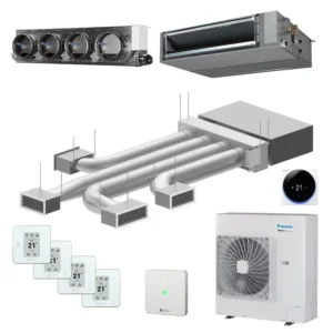 Airzone + Daikin FBA100A Easyzone 25 plus met 4 zones
