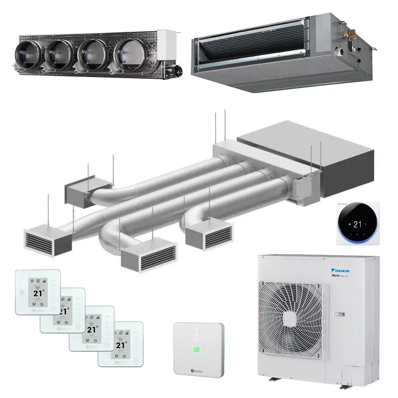 Airzone + Daikin FBA100A Easyzone 25 plus met 4 zones