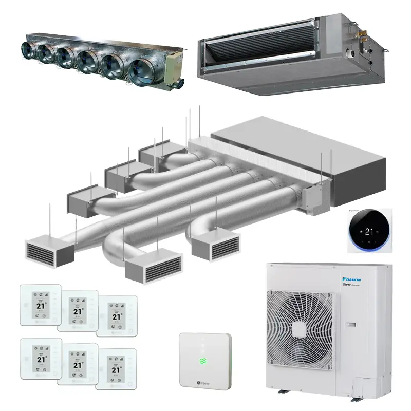 Airzone + Daikin FBA100A – Easyzone 25 plus met 6 zones