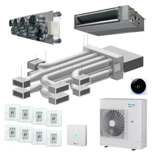 Airzone + Daikin FBA125A – Easyzone 25 plus met 8 zones