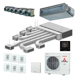 Airzone + Mitsubishi FDUM140VH – Easyzone 25 plus met 6 zones