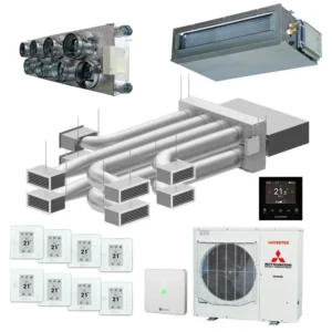 Airzone + Mitsubishi FDUM125VH – Easyzone 25 plus met 8 zones