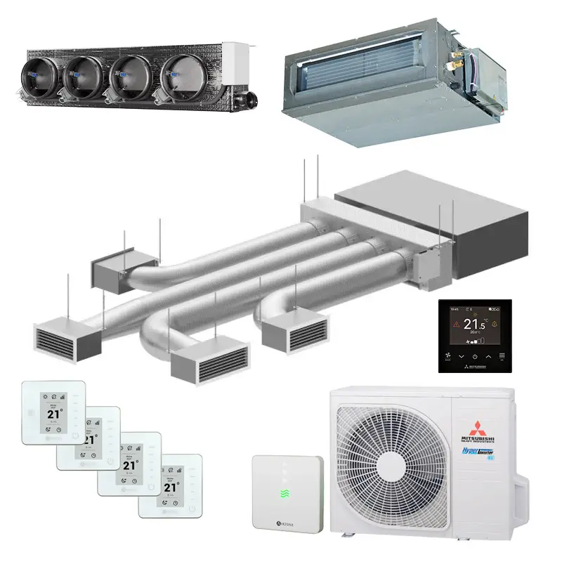 Airzone + Mitsubishi FDUM50VH – Easyzone 25 plus met 4 zones