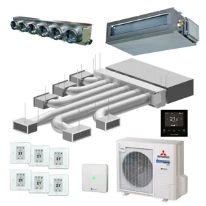 Airzone + Mitsubishi FDUM71VH – Easyzone 25 plus met 6 zones