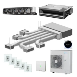 Airzone + Daikin FBA125A – Easyzone 25 plus met 7 zones
