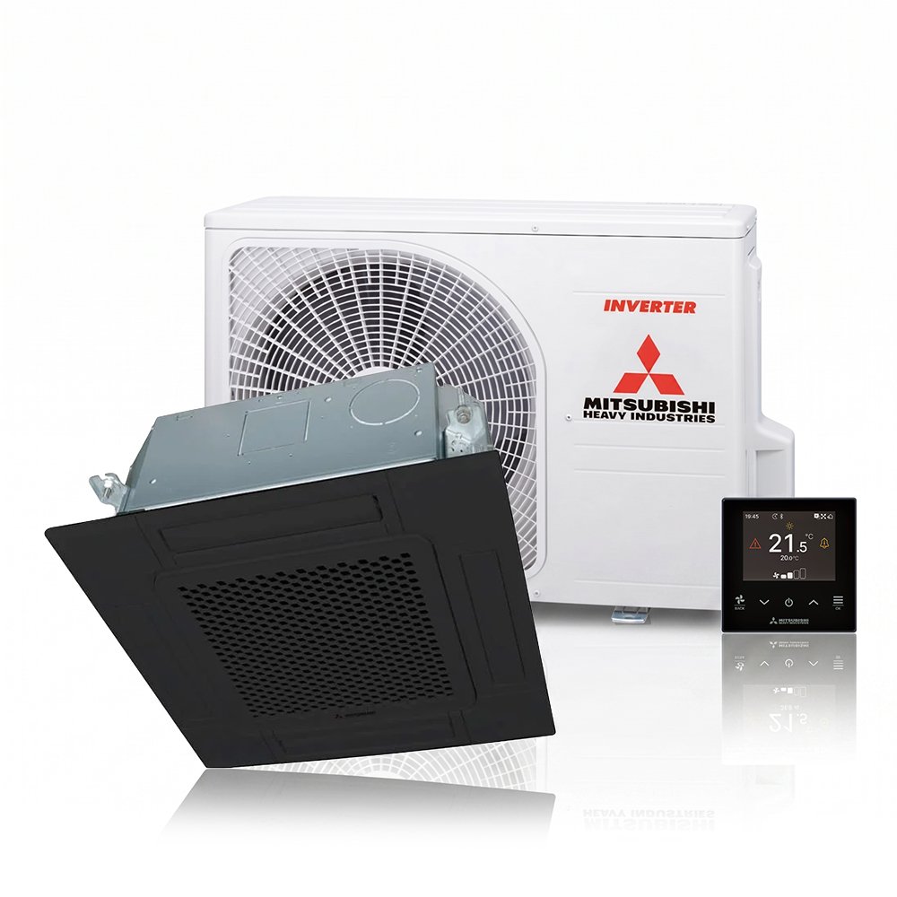 Mitsubishi Cassette unit FDTC 50 VH totaalpakket zwart