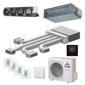 Airzone + Mitsubishi FDUM71VH – Easyzone 25 plus met 4 zones