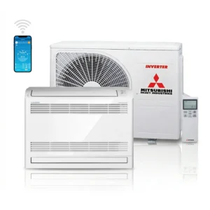 Mitsubishi 3,5 kW SRF/SRC 35 ZS-W Vloermodel complete set