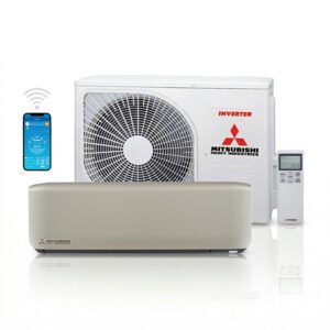 Mitsubishi SRK/SRC 25 ZS-WFT Titanium split unit airco 2,5 kW totaal pakket incl WiFi