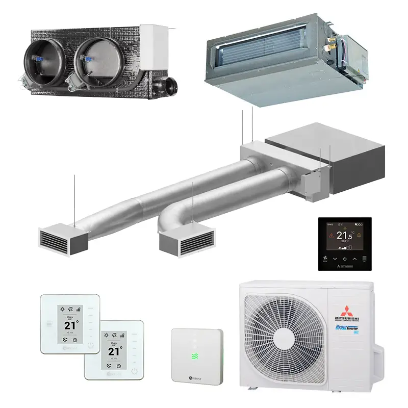 Airzone + Mitsubishi FDUM50VH – Easyzone 25 plus met 2 zones
