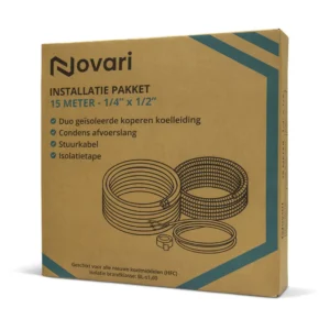 Novari 1/4 x 1/2 complete aansluitset – 15 meter
