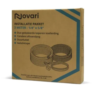 Novari 1/4 x 5/8 complete aansluitset – 3 meter