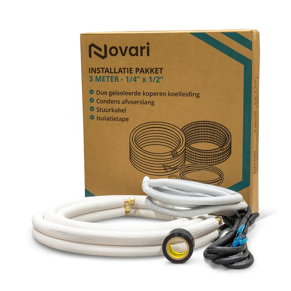 Novari 1/4 x 1/2 complete aansluitset – 3 meter - Afbeelding 2