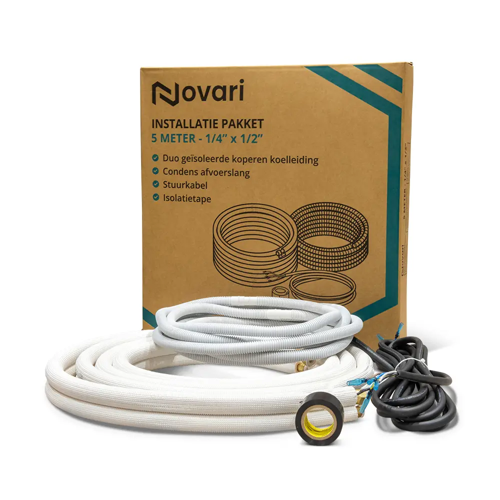 Novari 1/4 x 1/2 complete aansluitset – 5 meter - Afbeelding 2