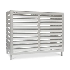Novari Kunststof airco cover buitenunit omkasting houtlook Wit
