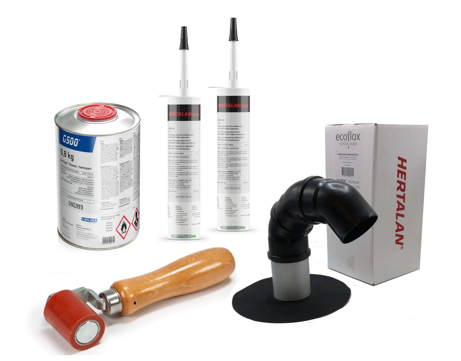 SUSTA-VENT® Kabeldoorvoer – HERTALAN EPDM Ø125 – Complete montage set