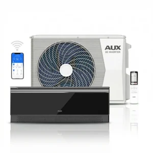 AUX split unit airco 2,5 kW “C-Serie Zwart” incl WiFi, 4D swing, UV technologie en Heat belt