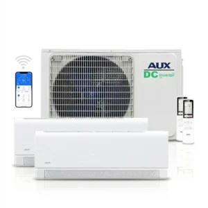 AUX multi-split unit airco 5,0 kW Wit C-serie met 2 x 3,5 kW binnen units