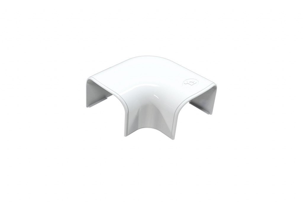 Tecnosystemi platte bocht 90 graden wit 102mm